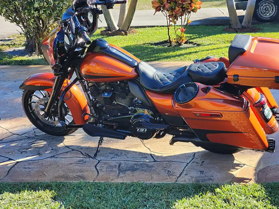 orange motorcycle