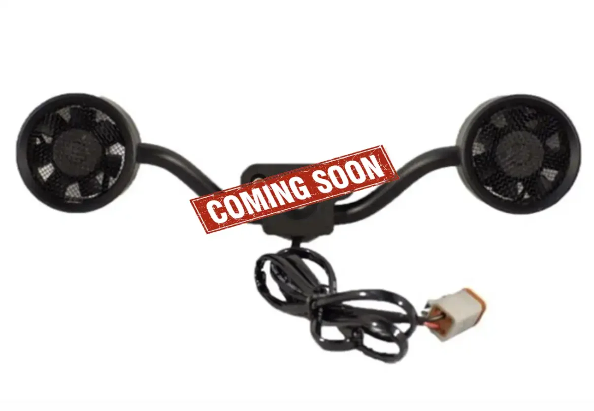 Flat Black Softail Engine Cooling System