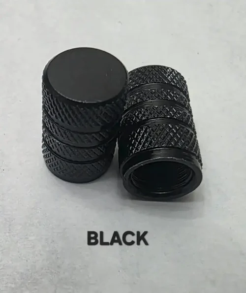 Chrome Plated Stem Caps – Black