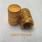 Chrome Plated Stem Caps – Light Orange