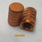 Chrome Plated Stem Caps – Orange