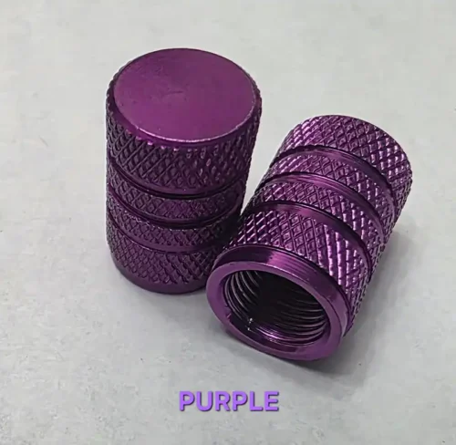 Chrome Plated Stem Caps – Purple