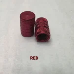 Chrome Plated Stem Caps – Red